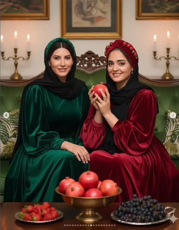 استایل یلدایی بازیگران