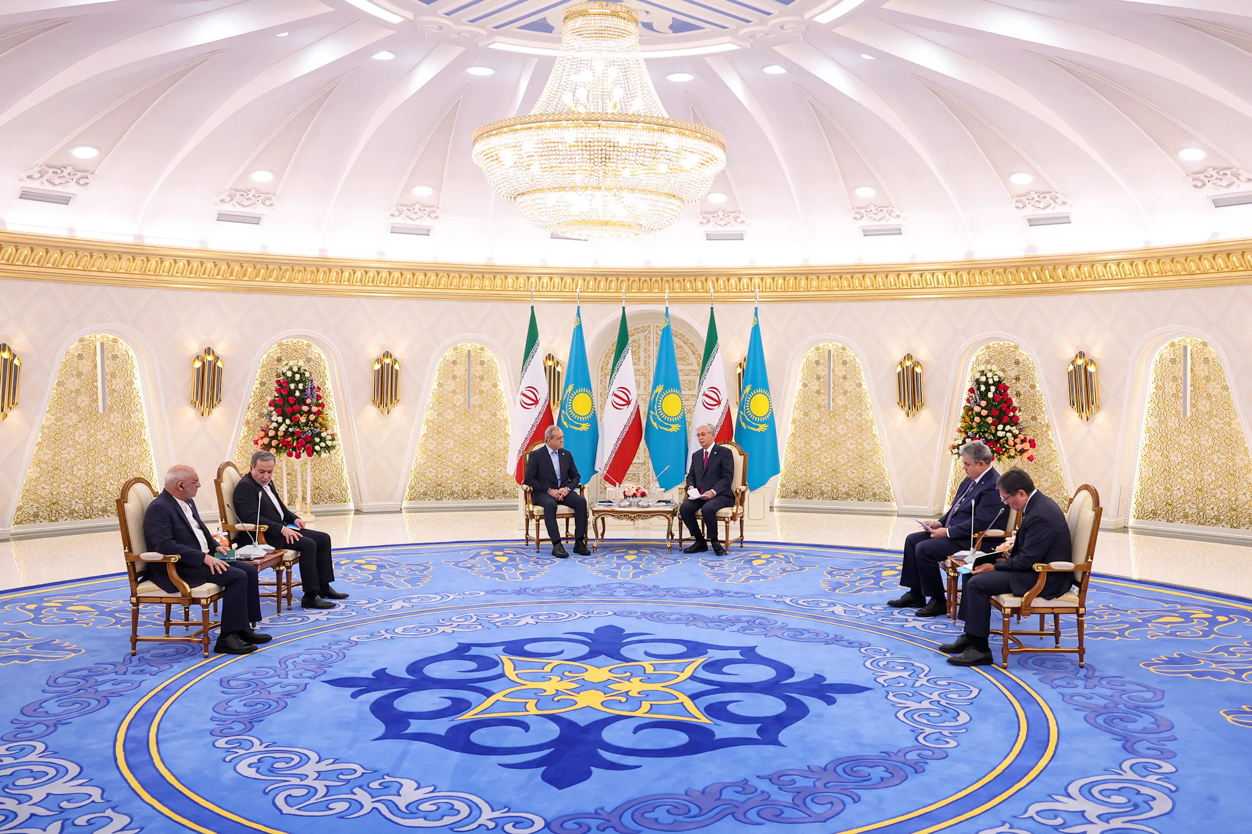 دیدار روسای جمهور ایران و قزاقستان 
