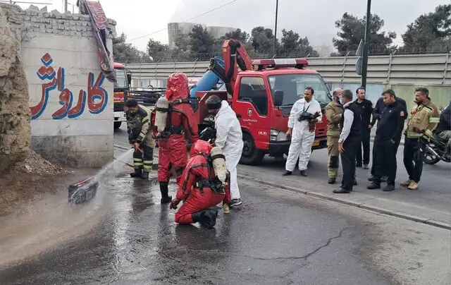 نشت گاز آمونیاک در کارخانه‌ای در بزرگراه بعثت مهار شد