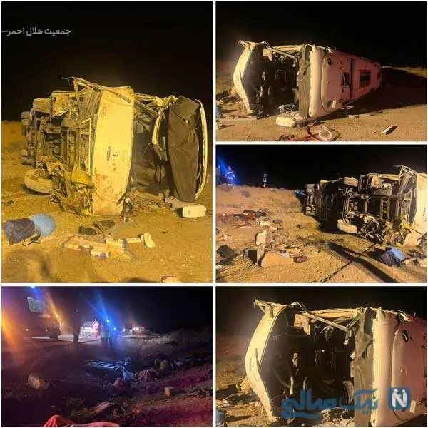 واژگونی اتوبوس مسافربری