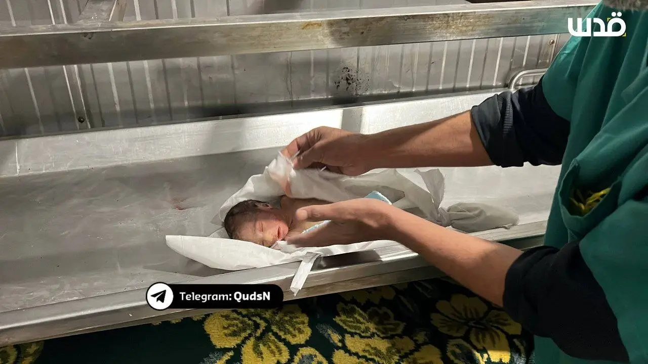 شهادت نوزاد یک ماهه در نوار غزه به‌علت سرمای شدید+ عکس