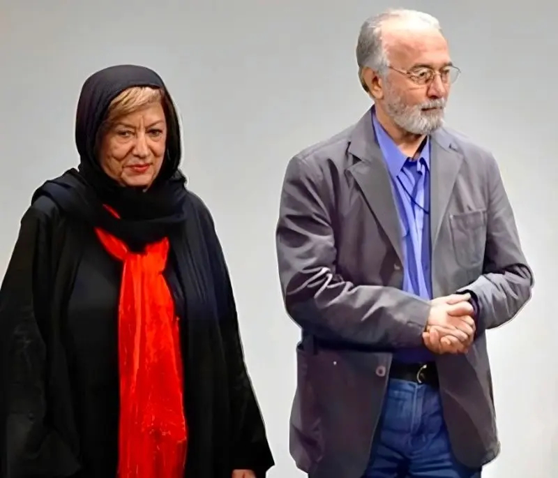 پرویز پورحسینی و همسرش