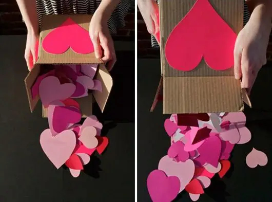 عکس درست کردن جعبه قلبی برای هدیه روز پدر