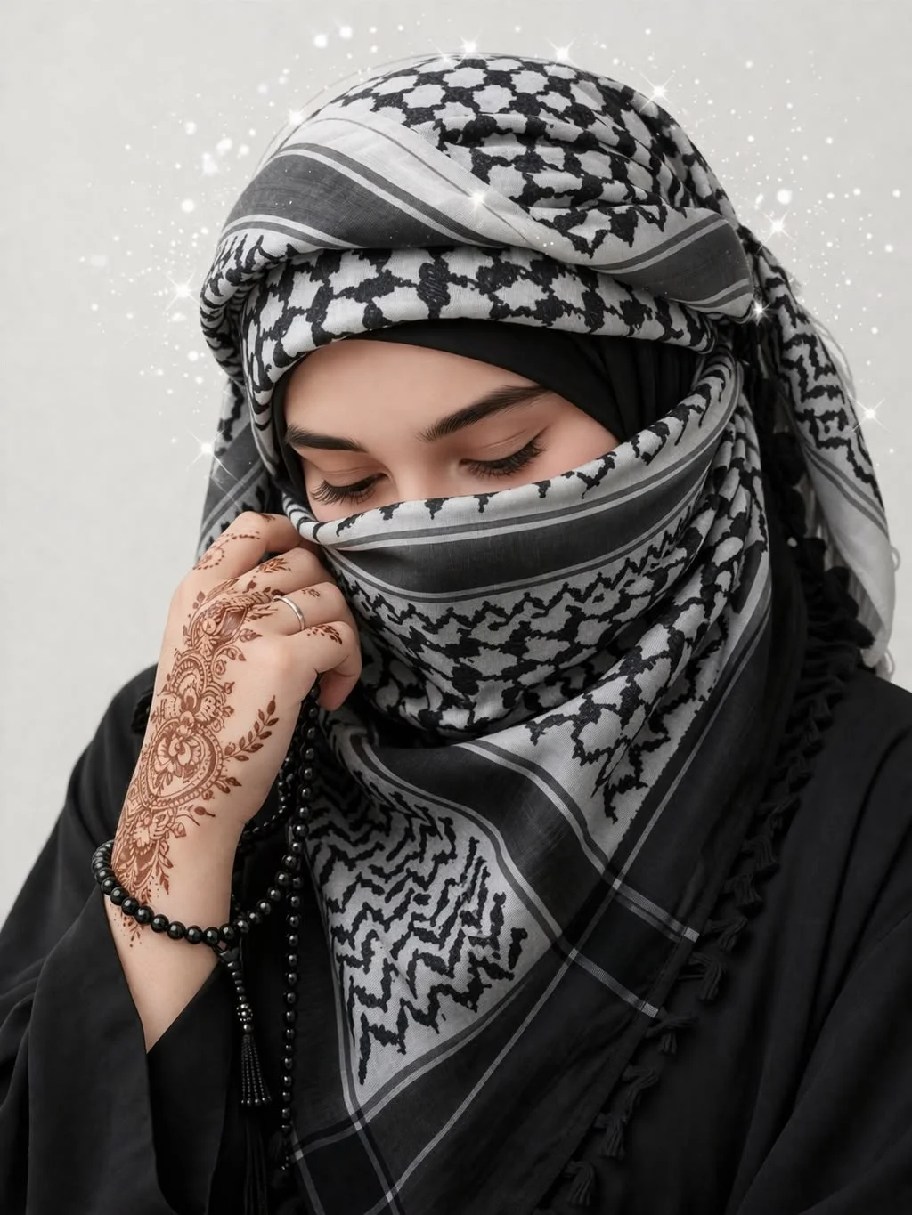 عکس پروفایل دختر با چفیه